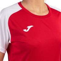 Camiseta Feminina Joma Academy IV Vermelho Branco  Oferta + Barato