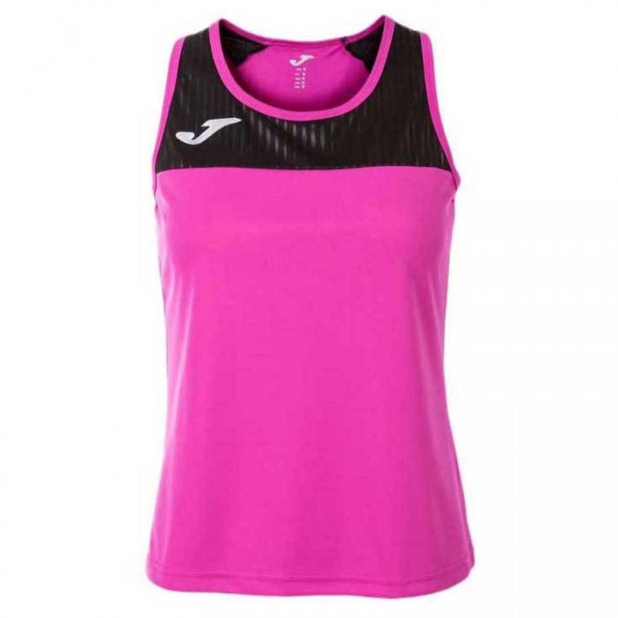 Camiseta Joma Montreal Rosa Fluor Negro Mujer