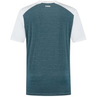 Camiseta Kswiss Hypercourt Mix Melange Crew Blanco Verde Petroleo  Oferta + Barato