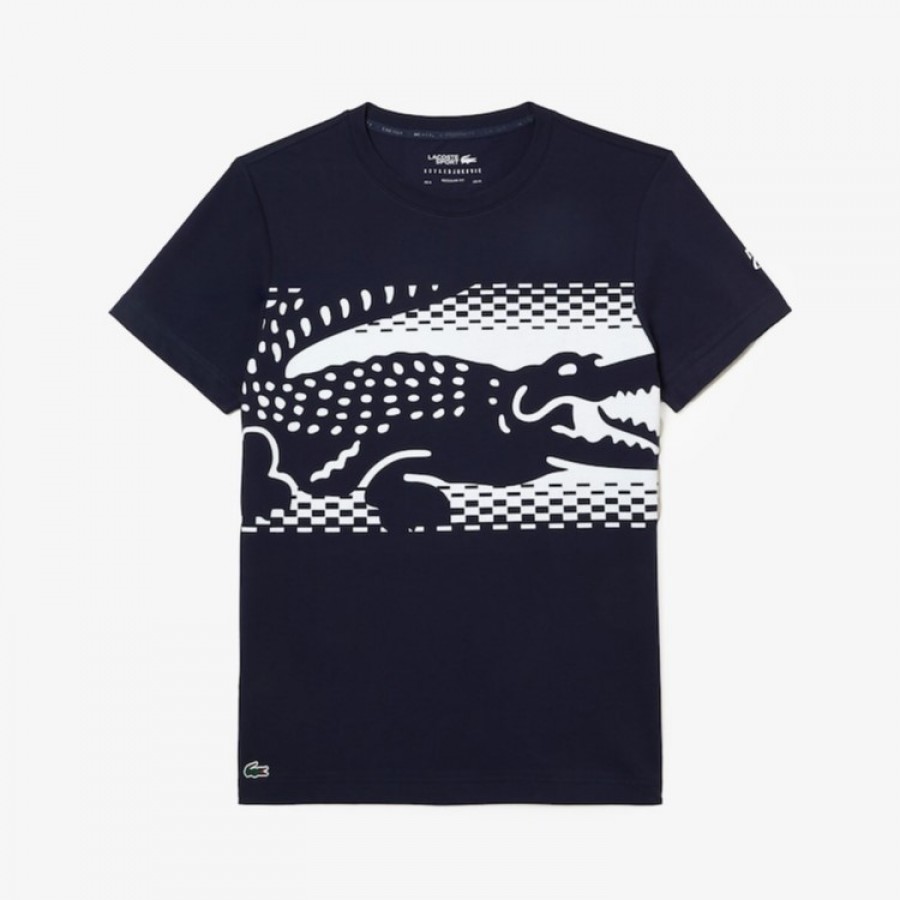 Lacoste Novak Djokovic Marino Blue T-shirt  Offer + Cheap