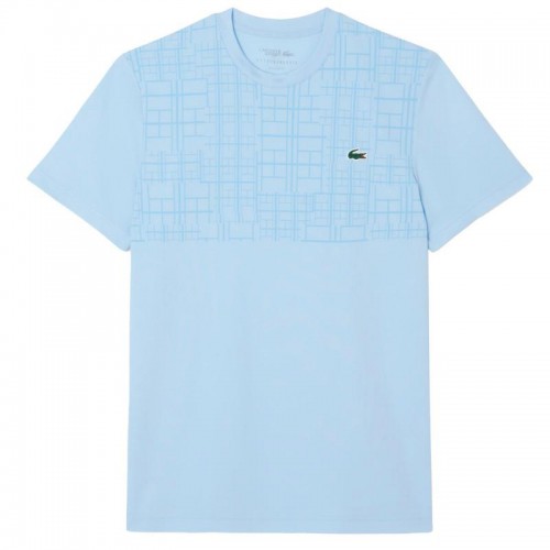 Lacoste Novak Djokovic Ultra Dry Maglietta Blu Pastello Lacoste Novak Djokovic Ultra Dry Maglietta Blu Pastello