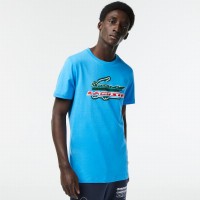 Camiseta Lacoste Sport Algodon Ecologico Azul