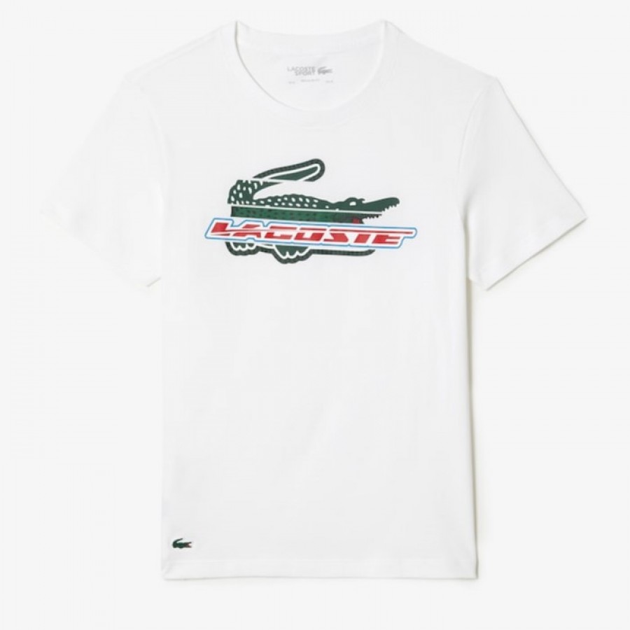 Camiseta Lacoste Sport Algodon Ecologico Blanco