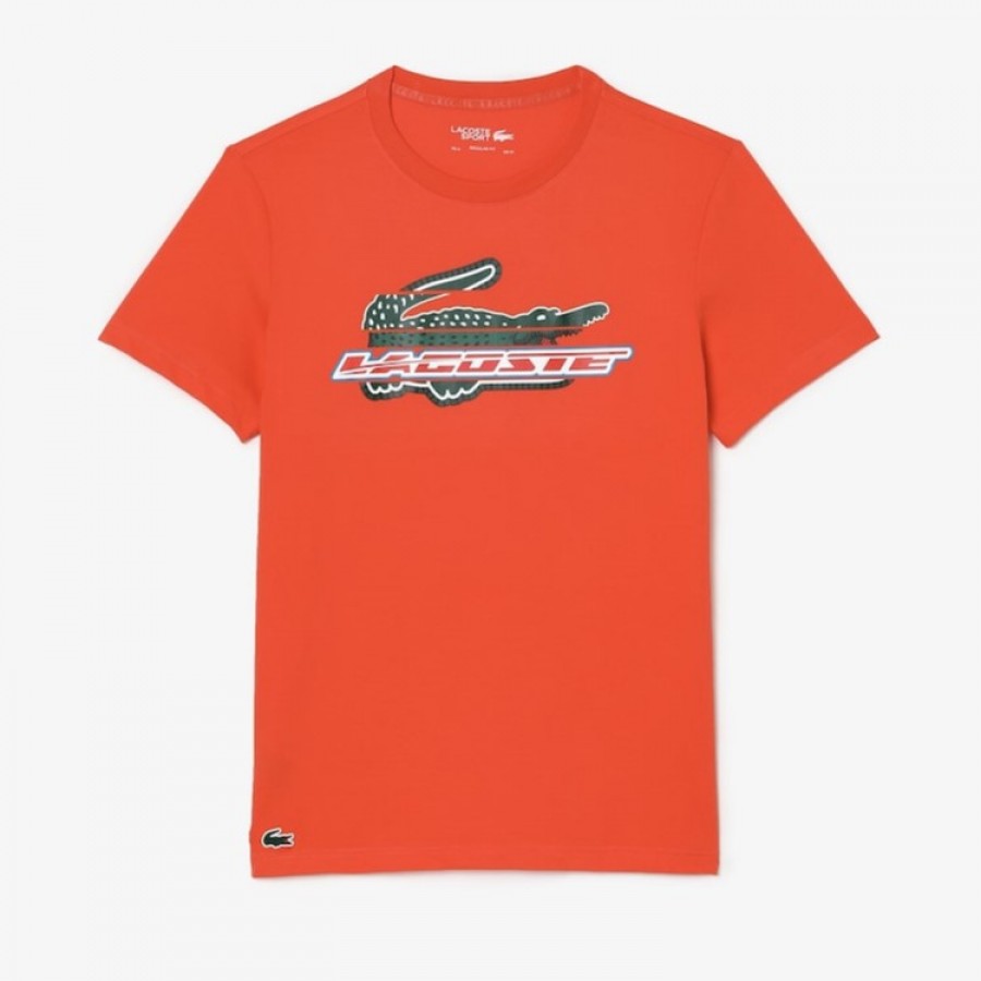T-shirt Lacoste Sport Algodon Ecologico Orange   Offer + Cheap