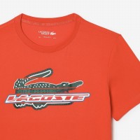 T-shirt Lacoste Sport Algodon Ecologico Orange   Offer + Cheap
