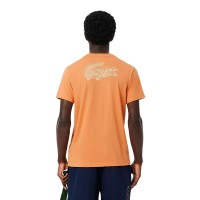 Camiseta Lacoste Sport Grafica Naranja