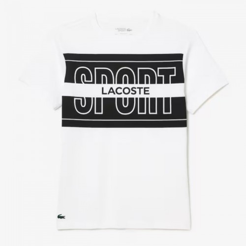 T-shirt Lacoste Sport Logo Blanco Noir T-shirt Lacoste Sport Logo Blanco Noir
