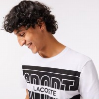 Lacoste Sport Logo Blanco Black T-Shirt