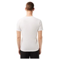 Lacoste Sport T-Shirt Respirant Blanc Vert