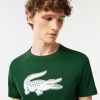 T-Shirt Lacoste Sport Respirant Vert Blanc