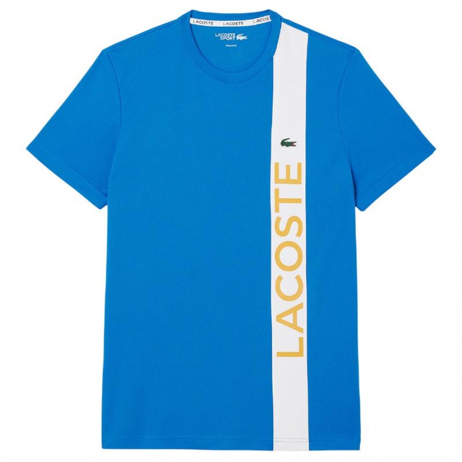 Lacoste Sport Ultra Dry Blue White T-Shirt  Offer + Cheap