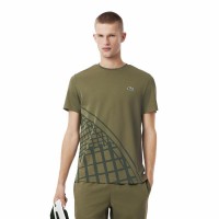 Lacoste Ultra Dry Khaki Green Tennis T-Shirt