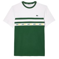 Lacoste Ultra Dry T-Shirt Green White  Offer + Cheap