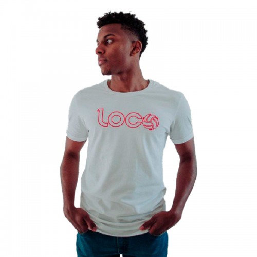 Crazy T-Shirt Marco Lenders Blanc Rouge Crazy T-Shirt Marco Lenders Blanc Rouge