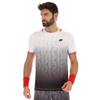 Camiseta Lotto Top IV Preto Brilhante Branco  Oferta + Barato