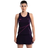 Camiseta Nox Pro Morado Oscuro Rosa Mujer