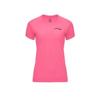 Camiseta PadelPoint Tournoi Rosa Fluor Mujer  Offre - Pas cher