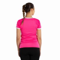 Camiseta Softee Galaxy Fucsia Fluor Blanco Mujer