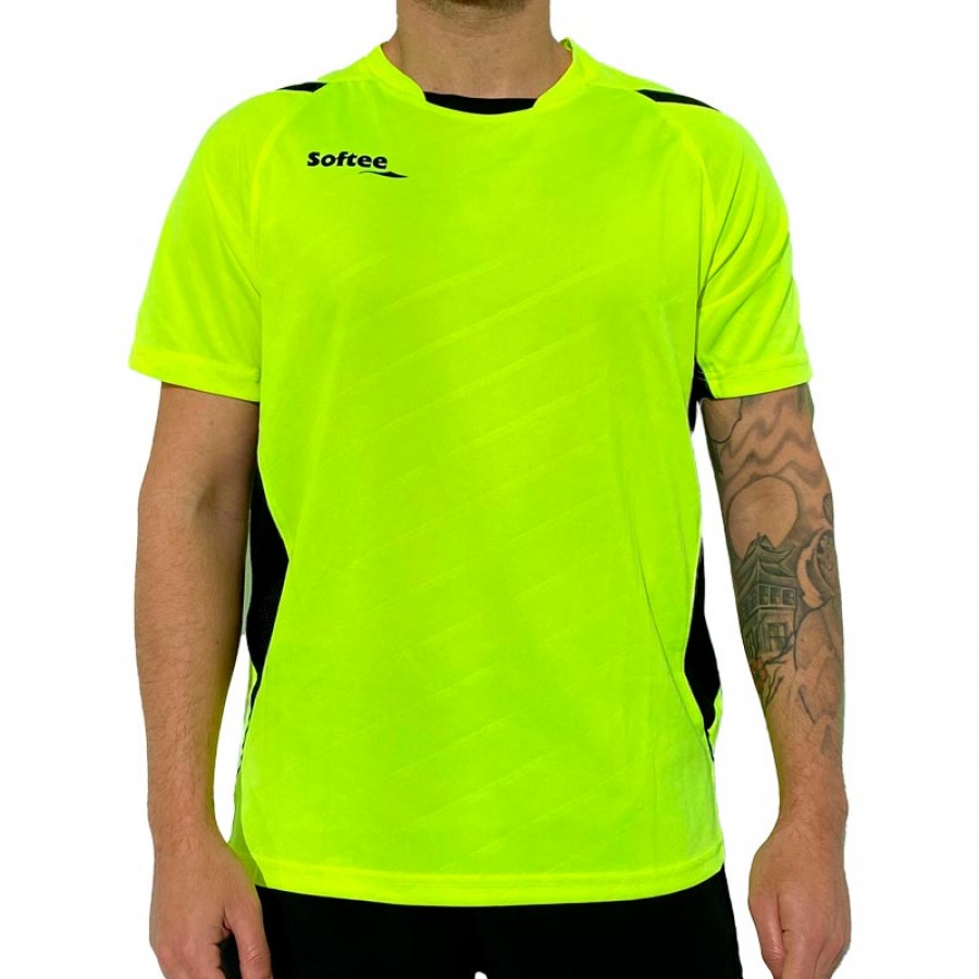 Softee Play T-shirt Yellow Fluor Black