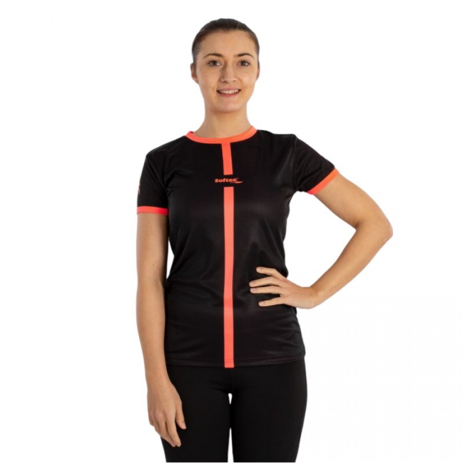 T-shirt Softee Tipex Black Coral Fluor pour femme