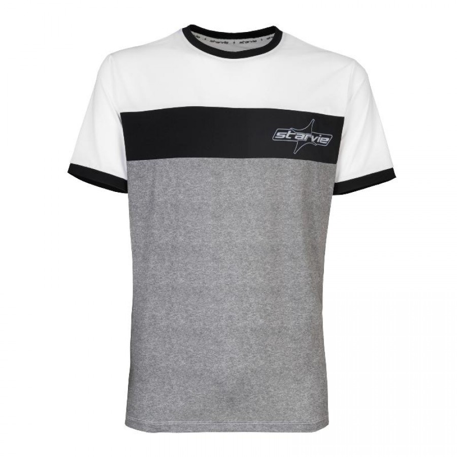 StarVie Luxe Nero Grigio T-Shirt | Tienda Online PADEL POINT StarVie Luxe Nero Grigio T-Shirt - Barata Oferta Outlet