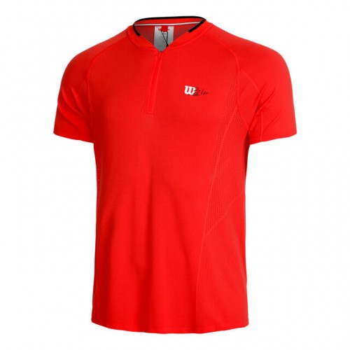 Wilson Bela Seamless Ziphnly 2.0 T-shirt rouge Wilson Bela Seamless Ziphnly 2.0 T-shirt rouge