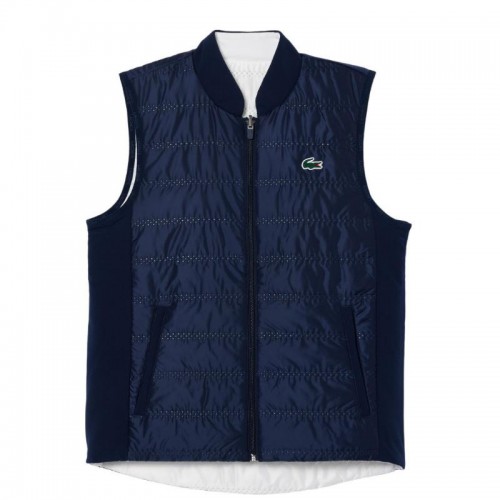 Gilet femme Lacoste Slim Fit bleu marine blanc Gilet femme Lacoste Slim Fit bleu marine blanc