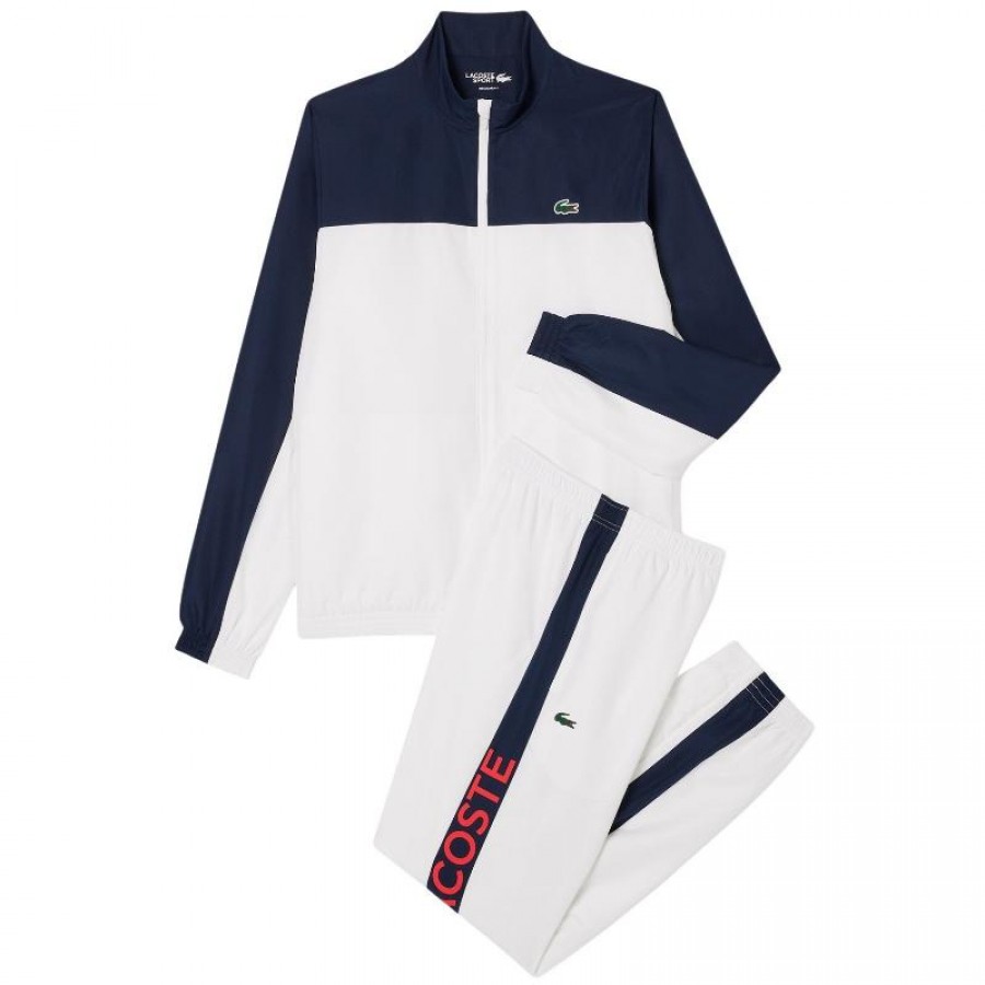 Chandal Lacoste Sport Blanco Azul Marino  Offer + Cheap