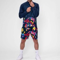Chaqueta Bidi Badu Wild Arts Impresso Azul Oscuro Rojo Mix  Oferta + Barato