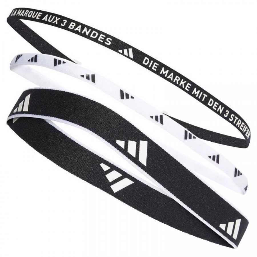 Adidas Noir Blanc Rubans 3 Unites  Offre - Pas cher