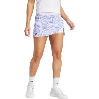 Falda Adidas Club Graph Blanco Azul  Oferta + Barato