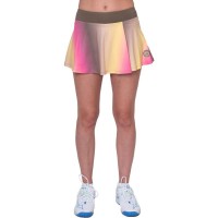 Falda Bidi Badu Spectrum Printed Wavy Marron Amarillo  Offer + Cheap