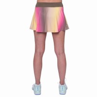 Falda Bidi Badu Spectrum Printed Wavy Marron Amarillo  Offer + Cheap