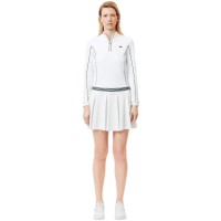 Jupe Lacoste Pique Blanc Vert  Offre - Pas cher
