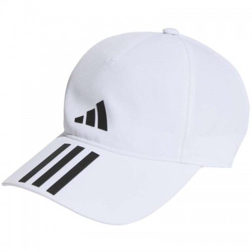Gorra Adidas Aeroready Baseball 3 Bandas Blanco Negro Gorra Adidas Aeroready Baseball 3 Bandas Blanco Negro