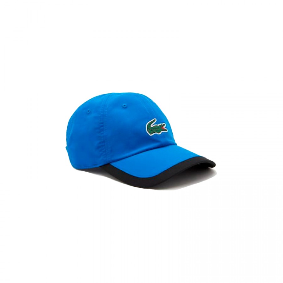 Lacoste Cap Bleu Clair Electrique Noir  Offre - Pas cher