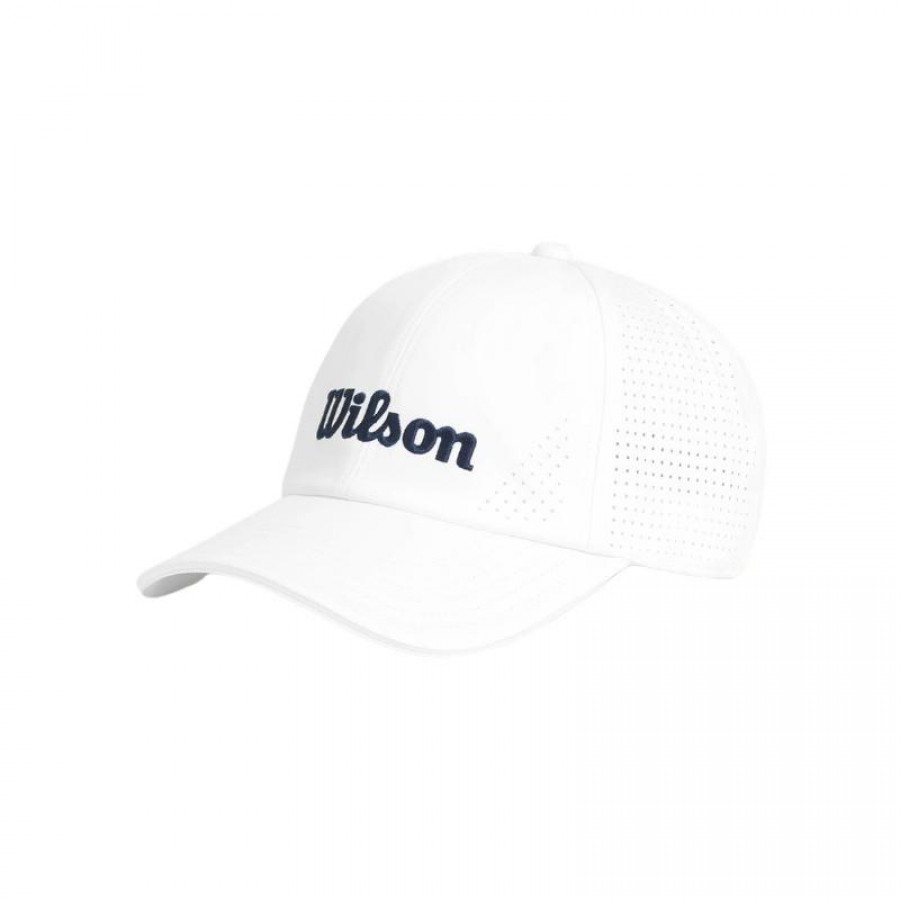 Gorra Wilson Active Perforated Blanco Azul Marino