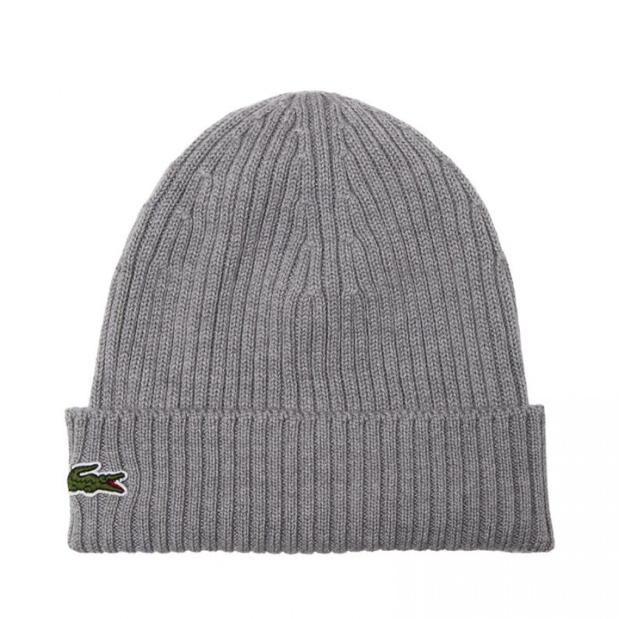 Gorro Lacoste Lana Gris Vigor  Oferta + Barato
