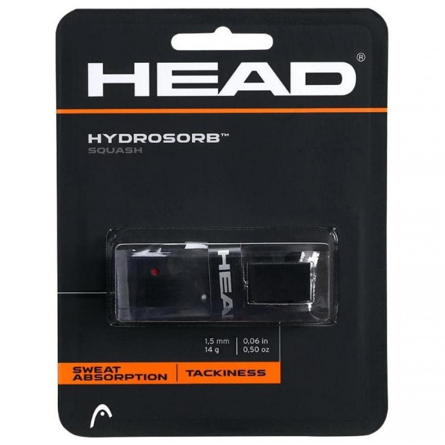 Grip Reemplazo Squash Head Hydrosorb Negro Rojo  Oferta + Barato