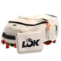 Mochila Lok Maxx Blanco Roto Naranja  Oferta + Barato