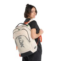Mochila Lok Maxx Blanco Roto Naranja  Oferta + Barato