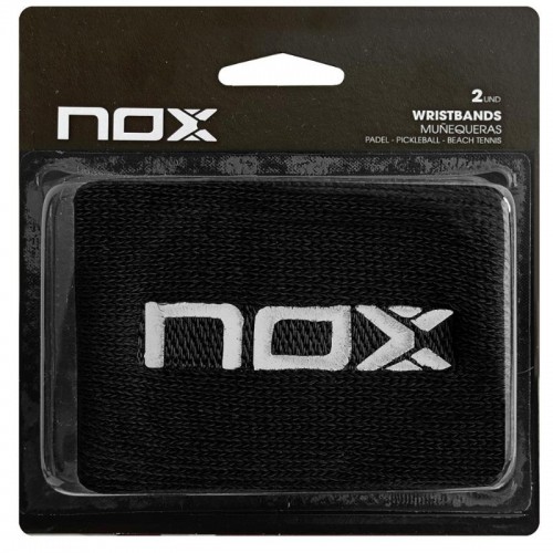 Muñequera Nox Negra Logo Blanco 2 Unidades Muñequera Nox Negra Logo Blanco 2 Unidades