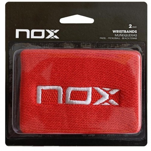 Muñequera Nox Roja Logo Blanco 2 Unidades Muñequera Nox Roja Logo Blanco 2 Unidades