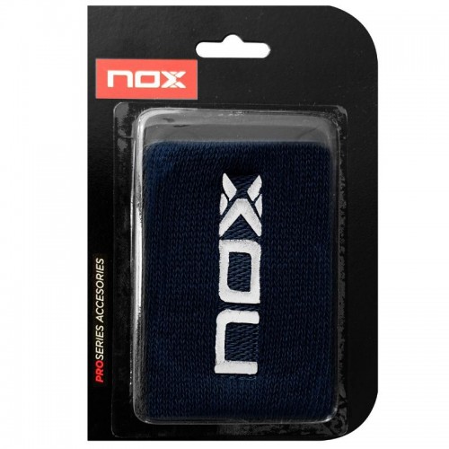 Munequeras Nox Azul Logo Blanco 2 Unidades Munequeras Nox Azul Logo Blanco 2 Unidades