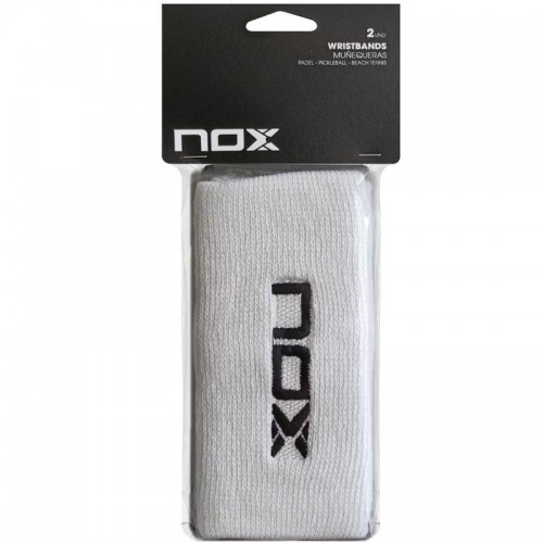 Munequeras Nox Largas Blanco Logo Negro 2 Unidades Munequeras Nox Largas Blanco Logo Negro 2 Unidades