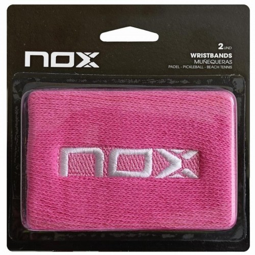 Munequeras Nox Rosa Logo Blanco 2 Unidades Munequeras Nox Rosa Logo Blanco 2 Unidades