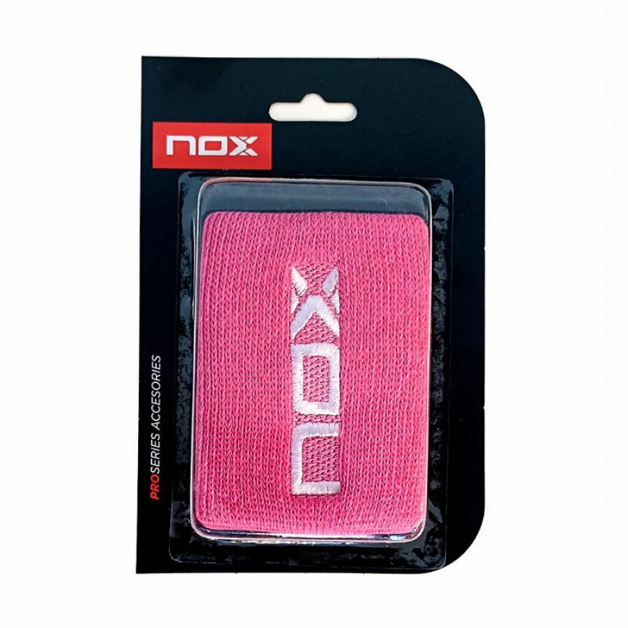 Munequeras Nox Rosa Logo White 2 Units