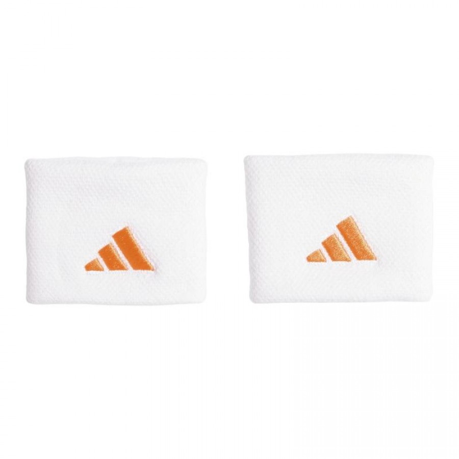 Adidas White Orange Wristbands 2 Units