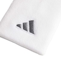 Muñequeras Adidas Largas Blanco Plata 2 Unidades