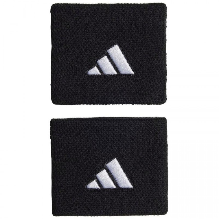 Muñequeras Adidas Negro Blanco 2 Unidades  Oferta + Barato
